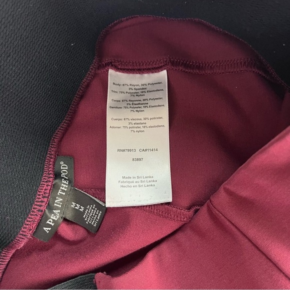 A Pea in the Pod Maroon Maternity Ponte Leggings Womens Size M - Picture 4 of 8